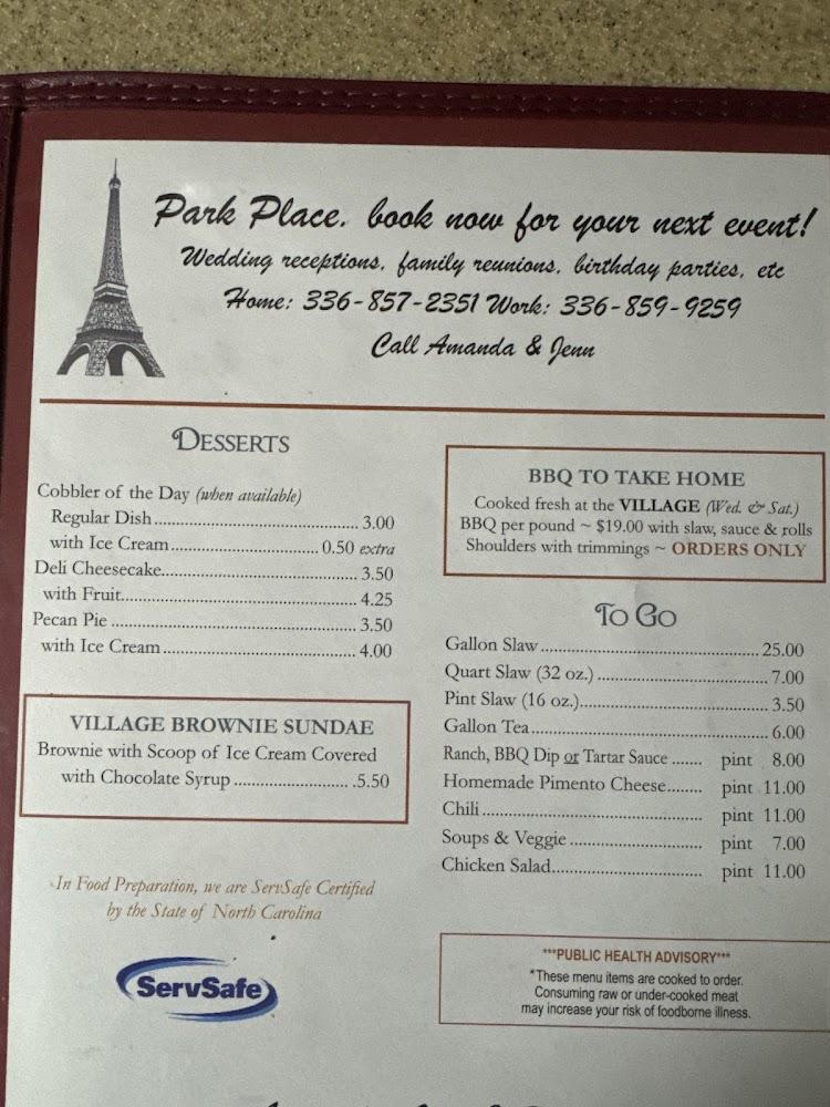 Village Restaurant Menu image 4